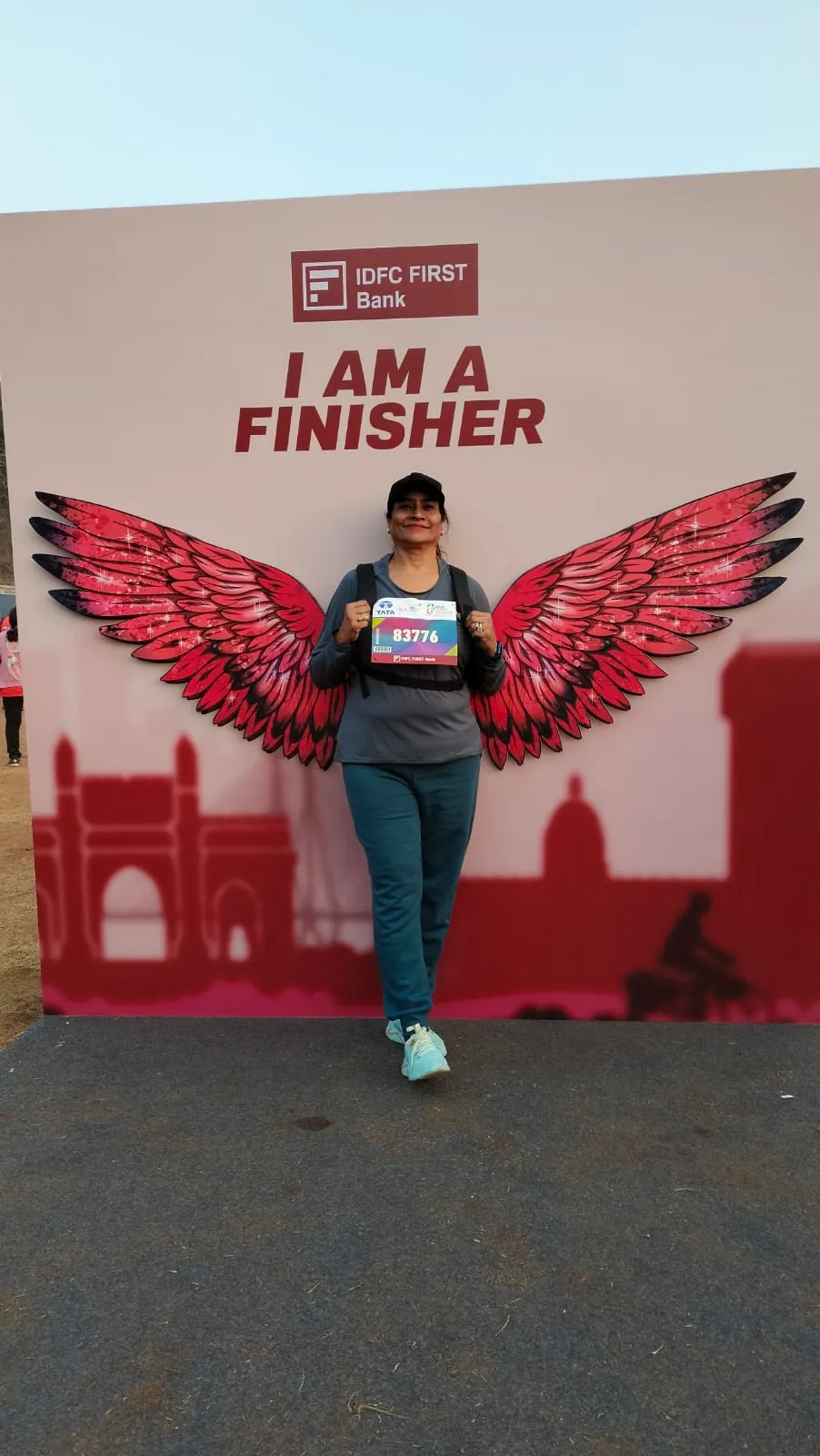 Dr. Fehmida Marathon Finisher Angel Wings